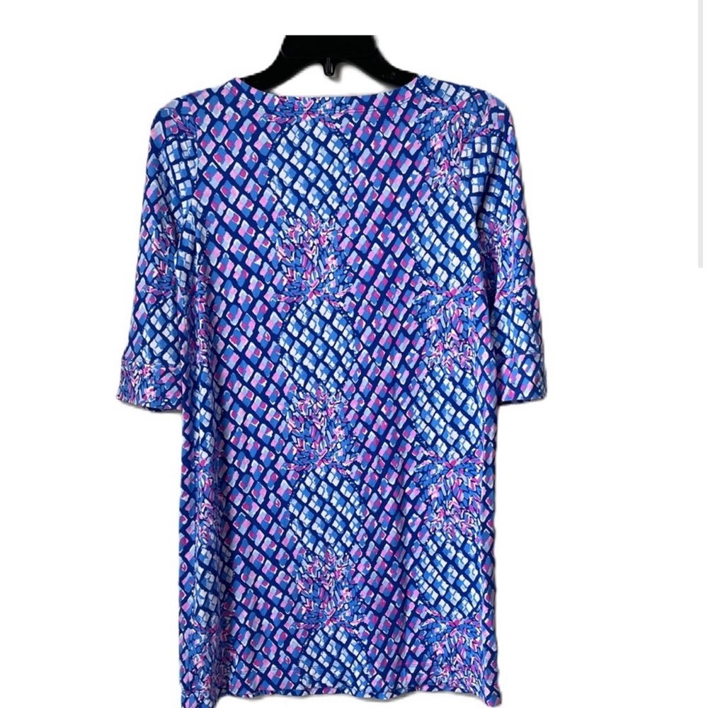 Lilly Pulitzer UPF 50+ mini sophie dress sz XL(12-14) royal purple pop up toe in